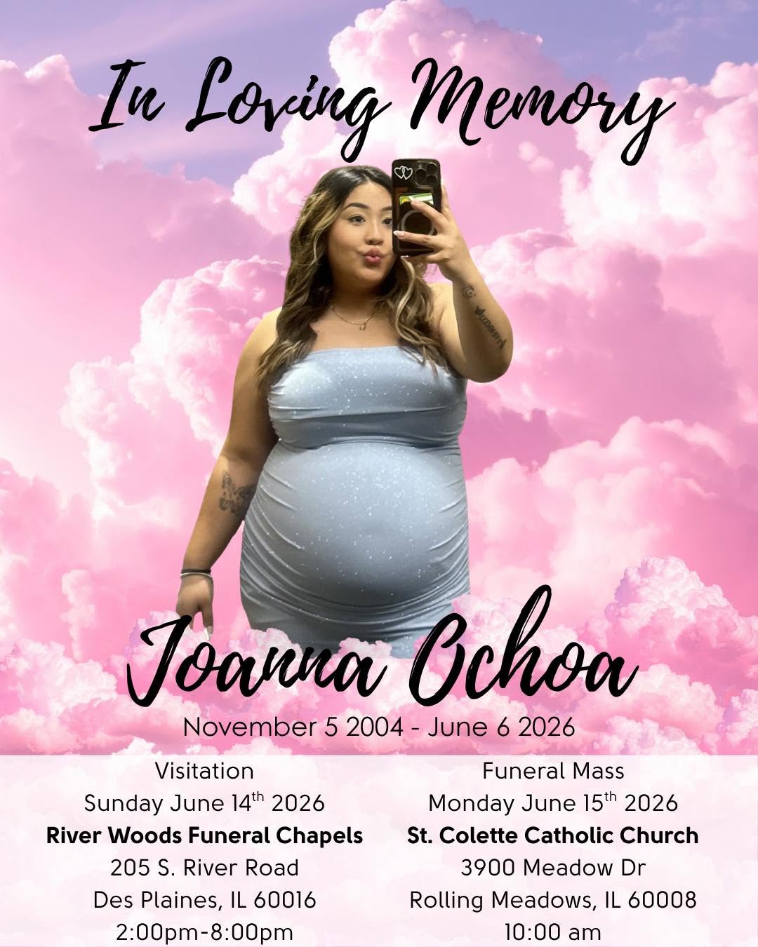 Joanna Ochoa Mount Prospect, Illinois Death-Obituary: Funeral Date Announced For 21-Year-Old Expectant Mother